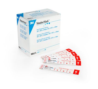 3m? 監(jiān)視器mark? 9861a時(shí)間溫度顯示儀，10°c/50°f，記錄時(shí)間2周，每箱500個(gè)。